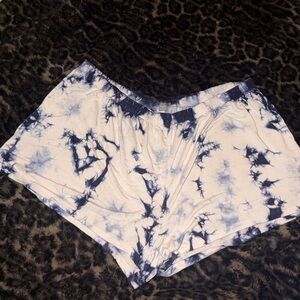 aerie Tie-Dye Navy and White Shorts